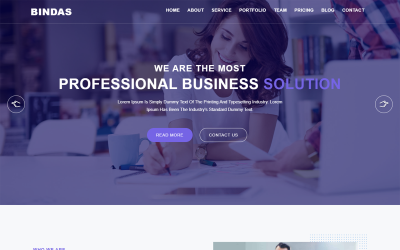 Bindas Consulting &amp;amp; Business Landing Page Vorlage