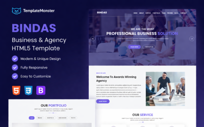 Bindas Consulting &amp;amp; Business Szablon Landing Page