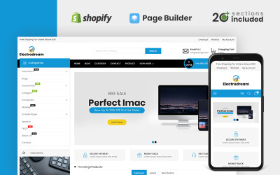 Electrodream Electronics Store Shopify-tema