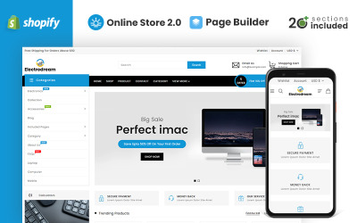 Electrodream Electronics Store Shopify Theme