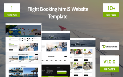 Flight Booking html5 Website Template