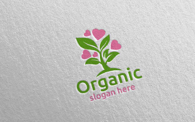 Természetes és organikus tervezés 37 logó sablon