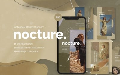 Nocture - Instagramverhalen Social Media-sjabloon