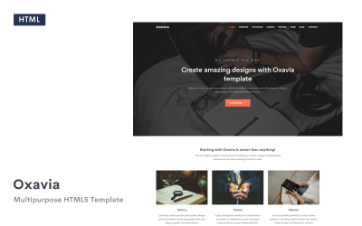 Oxavia - Responsiv HTML5-mall för målsida