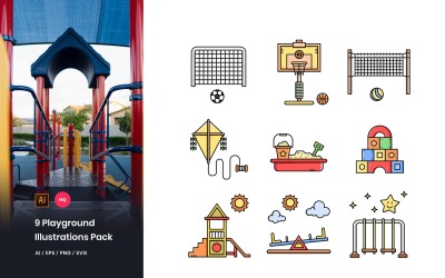 9 Playground Pack - Illustratie
