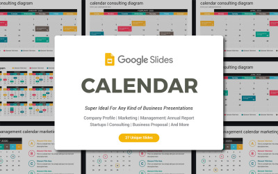 Google Slides 2020 Calendar Diagrams #104960