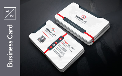 Line Art Business Card - Corporate Identity Template