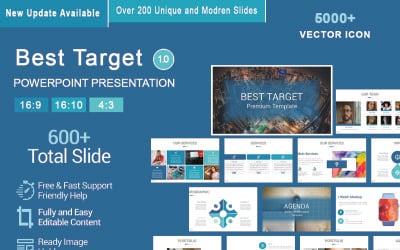 Bästa mål PowerPoint-mall