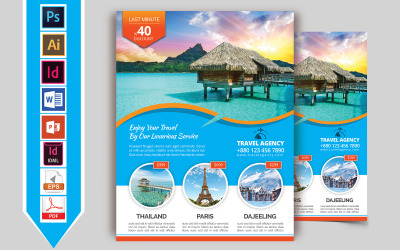 Travels &amp;amp; Tours Flyer Vol-04 - Corporate Identity Template