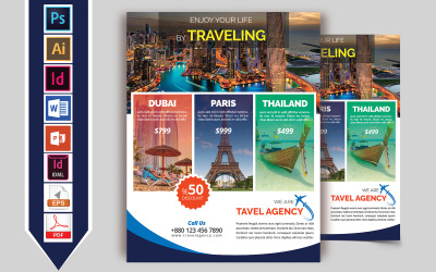 Travels &amp; Tours Flyer Vol-02 - Corporate Identity Template