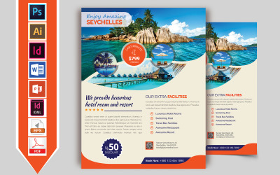 Travels &amp; Tours Flyer Vol-03 - Corporate Identity Template