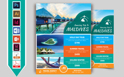 Travels &amp; Tours Flyer Vol-07 - Corporate Identity Template