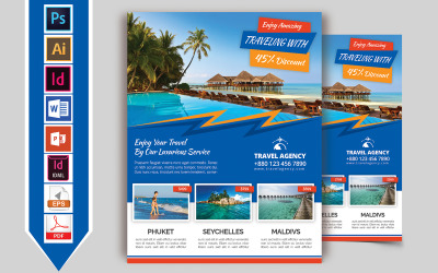 Travels &amp; Tours Flyer Vol-09 - Corporate Identity Template