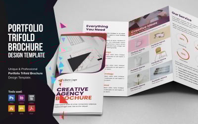 Larin - Conception de brochure à trois volets de portefeuille - Modèle d&amp;#39;identité d&amp;#39;entreprise