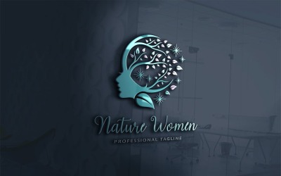Modèle de logo nature femmes