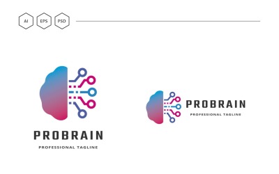 Modello professionale con logo Brain Tech