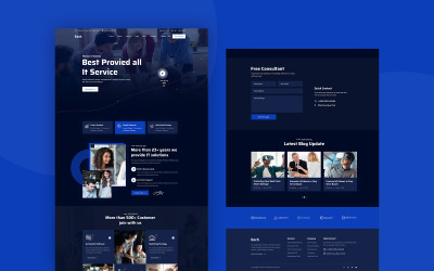 Eeth - IT Solution & Consultant PSD Template PSD sablon 105213