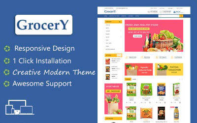 Modèle OpenCart du thème de l&amp;#39;agriculture biologique et de l&amp;#39;alimentation