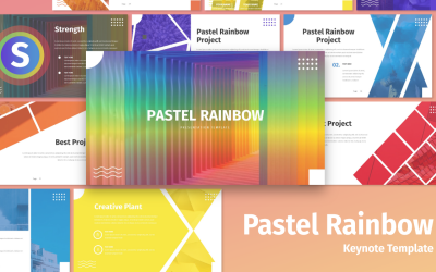 Pasztell szivárvány - Többcélú - Keynote sablon