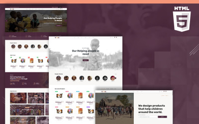 Modello Siti Web #105479 "Vima | Charity Fundraising Shop & Donation Portal HTML5"