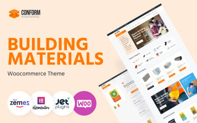 Conform - Modelos de site de materiais de construção Tema do WooCommerce