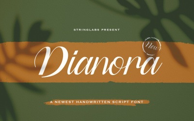 Dianora - Handskrivet kursivt teckensnitt