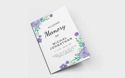 Floral Funeral Program - Corporate Identity Template