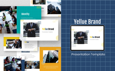 Modèle PowerPoint de marque jaune