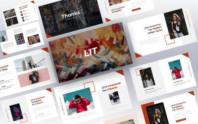 Modello PowerPoint di presentazione urbana creativa LIT