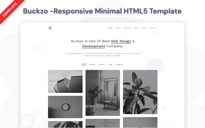 Bootstrap Buckzo - Responsive Minimal Web Sitesi #105669