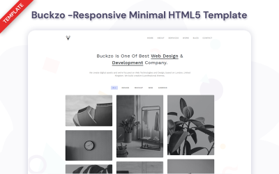 Buckzo - modelo de site mínimo responsivo