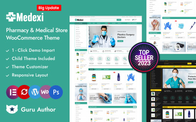 Medexi – Адаптивна тема Elementor WooCommerce для медицини, фармації та аптеки