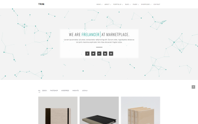 Przytnij minimalny szablon strony internetowej portfolio