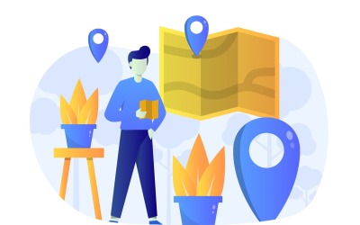 Navigator platt illustration - vektorbild