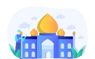 Taj Mahal platt design - vektorbild