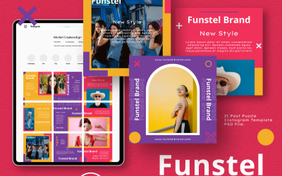 Funstel Puzzle Instagram Feed Template for Social Media