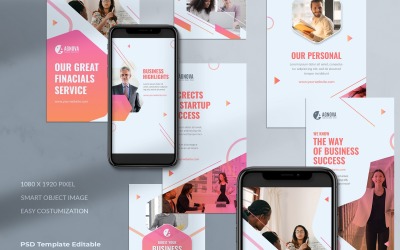 Mall för finansinstagramhistorier för sociala medier