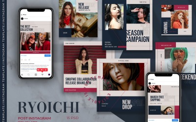 Ryoichi - Fashion Instagram Post Template for Social Media