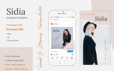Sidia - Instagram közzéteszi a közösségi média sablont