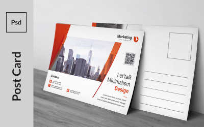Creative Line Art Postcard - Corporate Identity Template
