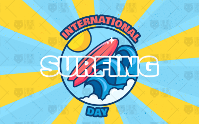 Día Internacional del Surf - Plantilla de Identidad Corporativa