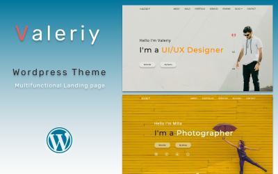Valeriy | Çok Fonksiyonlu Kişisel Açılış sayfası WordPress Teması