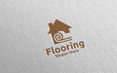 House Flooring Parquet Wooden 14 Logo Template