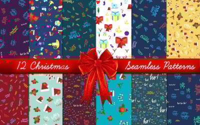 Conjunto de patrones sin fisuras de Navidad