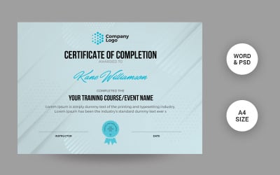 Plantilla de certificado de diploma