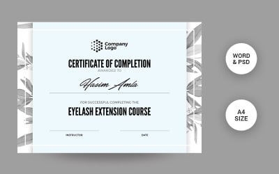 Plantilla de certificado de diseño creativo