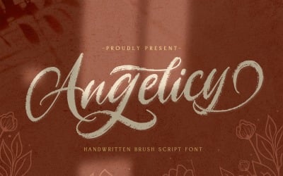Angelicy - Textured Brush Font