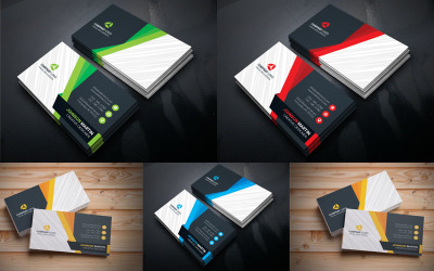 Green Color business card - Corporate Identity Template