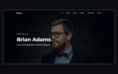 Brian - Yaratıcı Kişisel Portföy Açılış Sayfası Şablonu