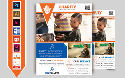 Folheto de doação de caridade Vol-03 - Modelo de identidade corporativa